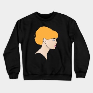 Pop Art Woman Portrait Illustration of a Girl Elke Crewneck Sweatshirt